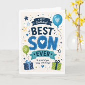 Carte d'anniversaire pour le meilleur fils - Douce (Fleur jaune)
