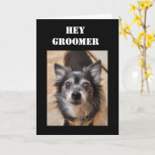 CARTE D'ANNIVERSAIRE POUR LE "MEILLEUR GROOMER" (Fleur jaune)