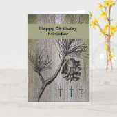Carte d'anniversaire pour le ministre, religieux (Fleur jaune)