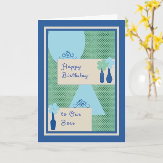 Carte d'anniversaire pour le patron (Fleur jaune)