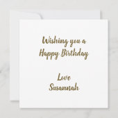 Carte d'anniversaire pour le plat de crevette au m (Dos)