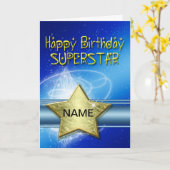 Carte d'anniversaire pour le superstar (Fleur jaune)