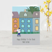 Carte d'anniversaire pour le transporteur de courr (Fleur jaune)