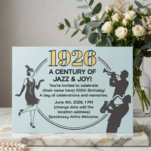 Carte d'anniversaire pour les 100 ans Cabaret clan