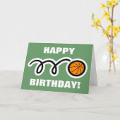 Carte d'anniversaire pour les amateurs de basket-b (Fleur jaune)