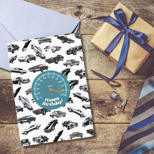 Carte d'anniversaire pour les amateurs de voiture