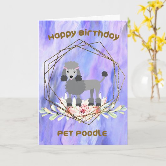 Carte d'anniversaire pour les canicules (Fleur jaune)