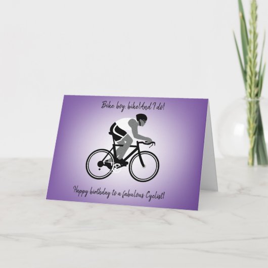 Carte d'anniversaire pour les cyclistes (Devant)