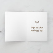 Carte d'anniversaire pour les enfants lapin mignon (Intérieur)