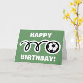 Carte d'anniversaire pour les fans de football (Fleur jaune)