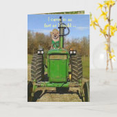 Carte d'anniversaire pour les fans de tracteur (Fleur jaune)