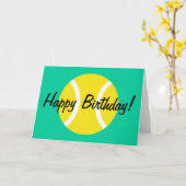 Carte d'anniversaire pour les joueurs de tennis (Fleur jaune)