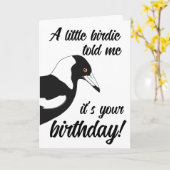 Carte d'anniversaire pour les petits oiseaux (Fleur jaune)