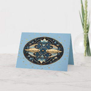 Carte d'anniversaire pour les Poissons du 19 févri