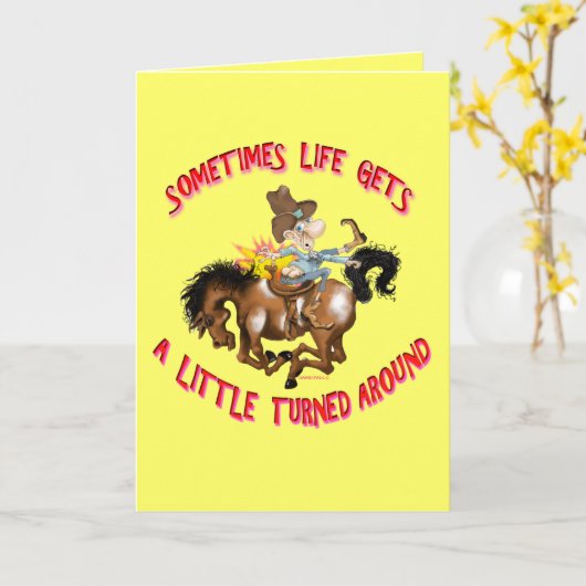 Carte d'anniversaire pour les temps difficiles (Fleur jaune)