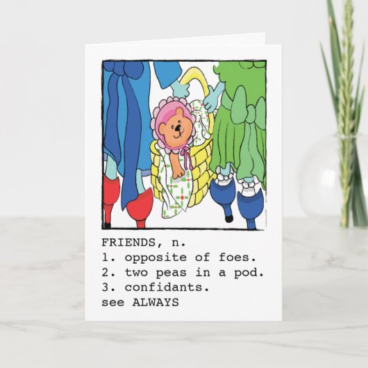 Carte d'anniversaire pour les voeux d'amis (Devant)