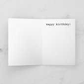 Carte d'anniversaire pour les voeux d'amis (Intérieur)