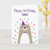 Carte d'anniversaire pour Lola (Fleur jaune)