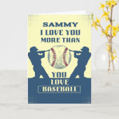 Carte D'Anniversaire Pour Lui, Carte De Baseball P (Fleur jaune)