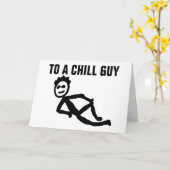 CARTE D'ANNIVERSAIRE POUR LUI, CHILL GUY (Fleur jaune)