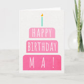 Carte d'anniversaire pour Ma (Devant)