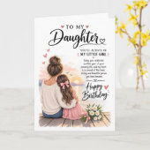Carte d'anniversaire pour ma fille (Fleur jaune)