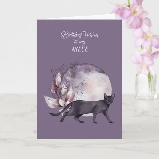 Carte d'anniversaire pour ma nièce (Orchidée)