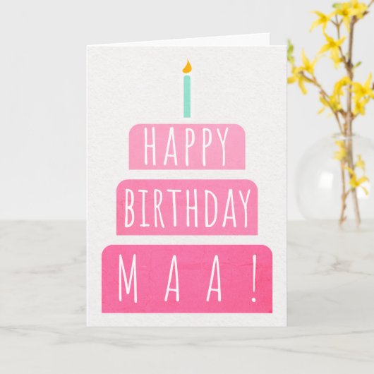Carte d'anniversaire pour Maa (Fleur jaune)