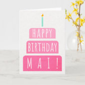 Carte d'anniversaire pour Mai (Fleur jaune)
