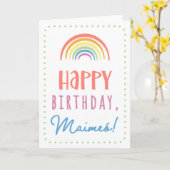 Carte d'anniversaire pour Maimeó (Fleur jaune)