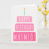 Carte d'anniversaire pour Maimeó (Fleur jaune)