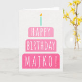 Carte d'anniversaire pour Majko (Fleur jaune)