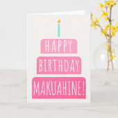 Carte d'anniversaire pour Makuahine (Fleur jaune)