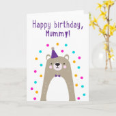 Carte d'anniversaire pour maman (Fleur jaune)