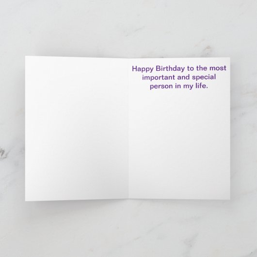 Carte d'anniversaire pour maman (Intérieur)