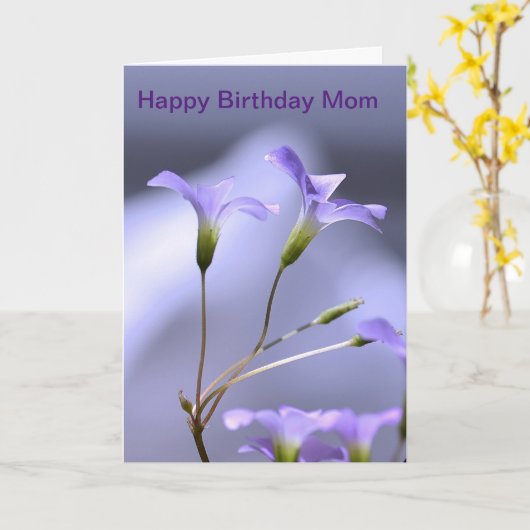 Carte d'anniversaire pour maman (Fleur jaune)