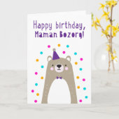 Carte d'anniversaire pour Maman Bozorg (Fleur jaune)
