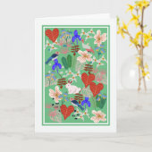 Carte d'anniversaire pour maman, design coloré (Fleur jaune)