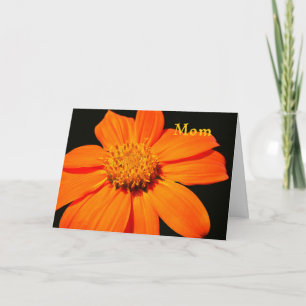 Carte d'anniversaire pour maman, grande fleur oran