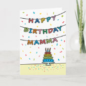 Carte d'anniversaire pour Mamma (Devant)