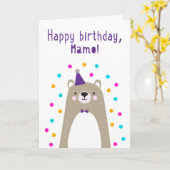 Carte d'anniversaire pour Mamo (Fleur jaune)