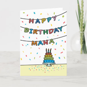 Carte d'anniversaire pour Mana