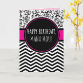 Carte d'anniversaire pour Mana Mou (Fleur jaune)