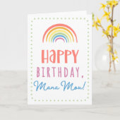 Carte d'anniversaire pour Mana Mou (Fleur jaune)