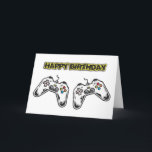 Carte d'anniversaire pour manettes de jeu<br><div class="desc">Cette carte est parfaite pour tout joueur à l'occasion de son anniversaire.</div>