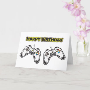 Carte d'anniversaire pour manettes de jeu