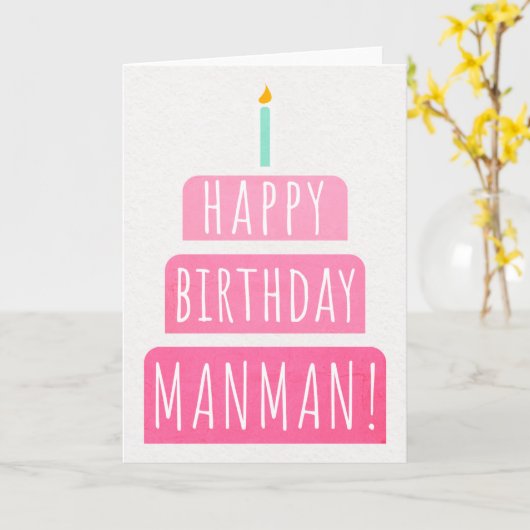Carte d'anniversaire pour Manman (Fleur jaune)