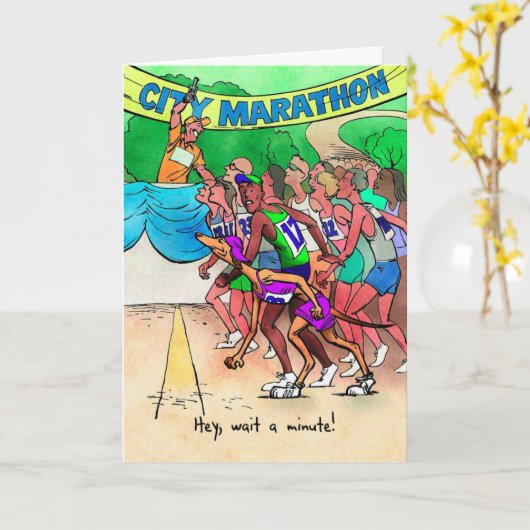 Carte d'anniversaire pour Marathoner - Greyhound R (Fleur jaune)
