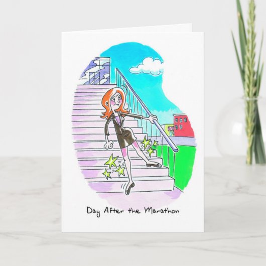 Carte d'anniversaire pour marathonien - Jambes rig (Devant)