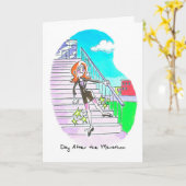 Carte d'anniversaire pour marathonien - Jambes rig (Fleur jaune)